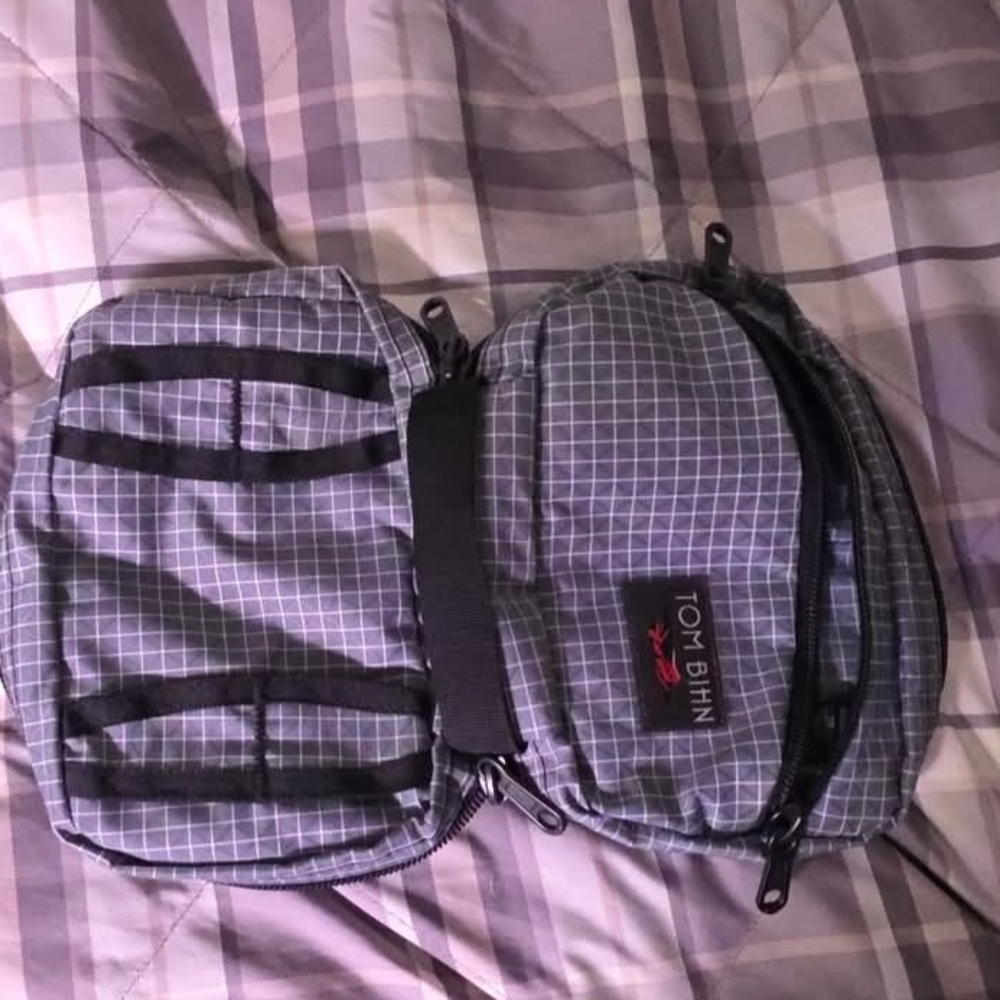 Gray Checkered Men's Bag